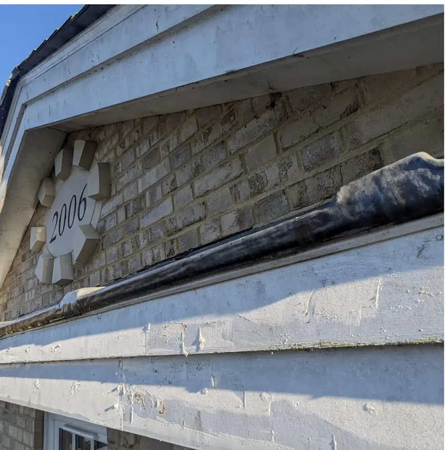 damaged facade