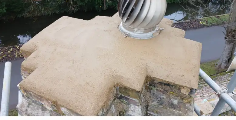 Top of repaired chimney