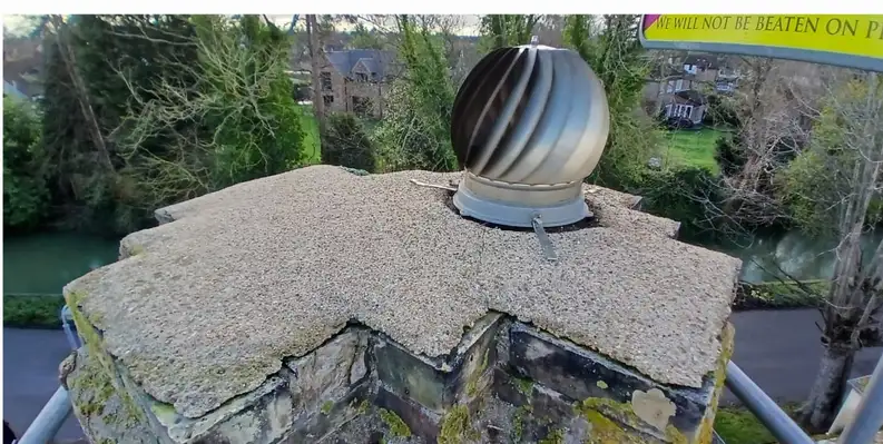 top of chimney before repair 