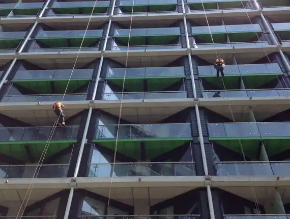 men abseiling