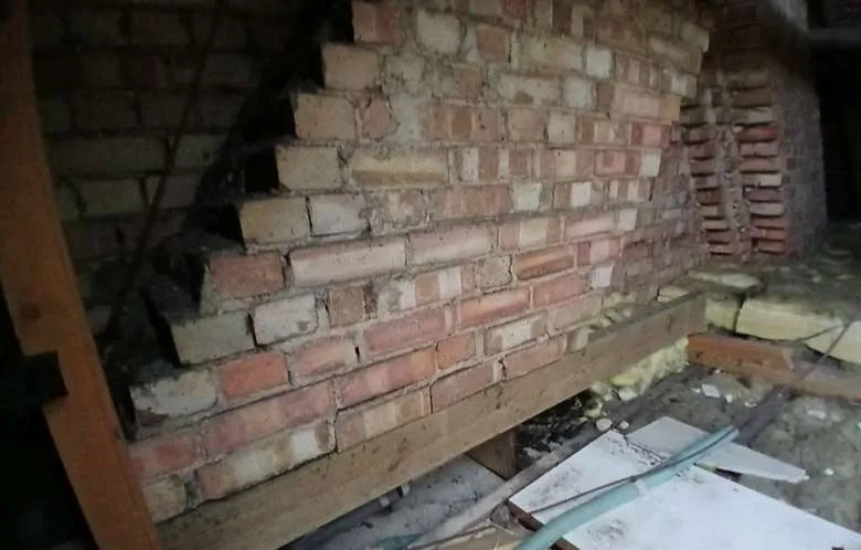 side of chimney stack